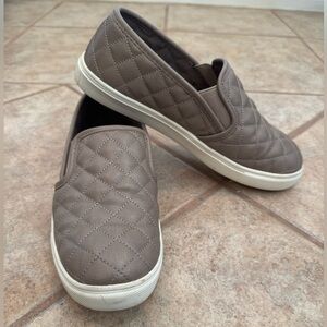 Madden Girl Quilted Light Brown Slip-On Casual Sneakers